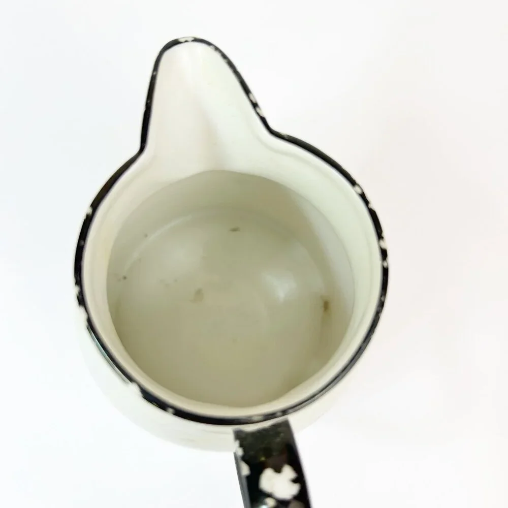 Vintage Three Crown China Germany Creamer Pitcher Iridescent Lusterware Vase